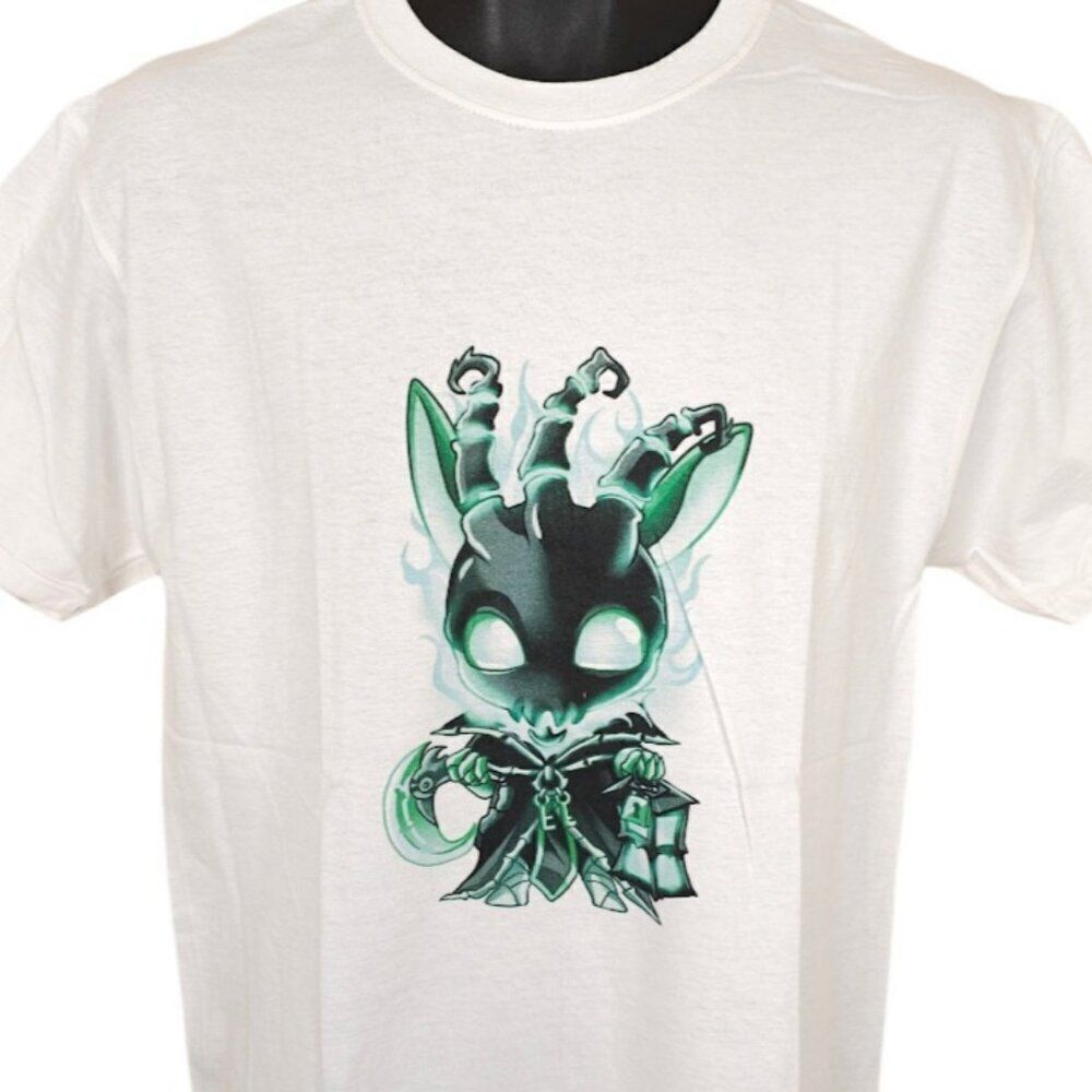 League Of Legends T Shirt Mens Size Medium White Thresh Shadow Isles PC Game